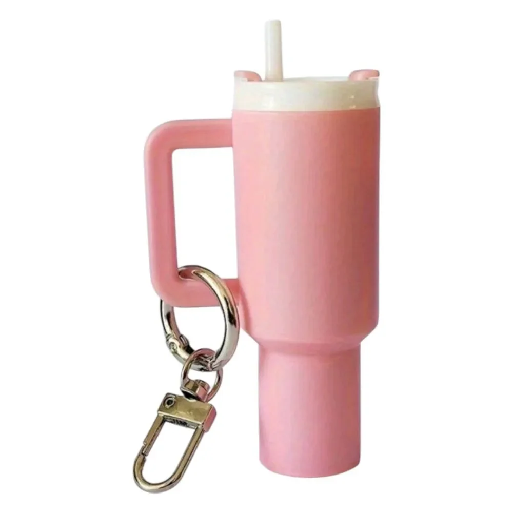 Chapstick Holder Purse/Bag Charm Keychain in Pink